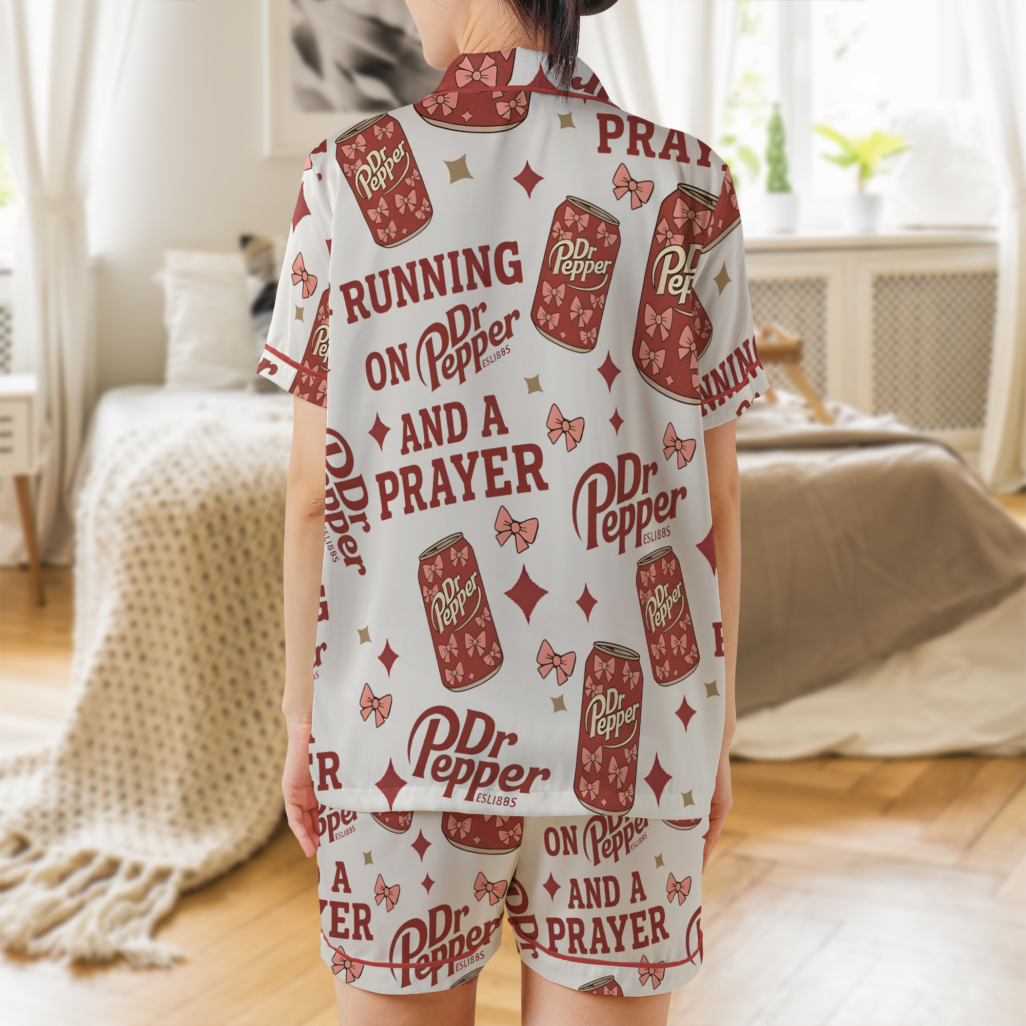 Coquette Diet Pepper Pajamas Set Short, Drink Shirt - Image 3
