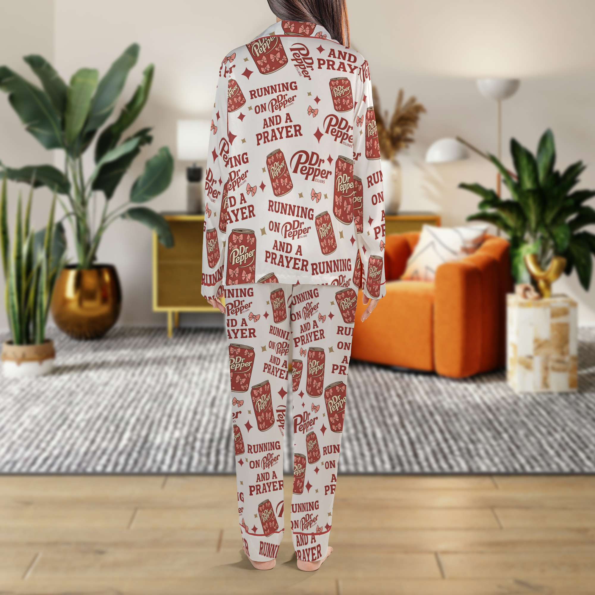 Dr. Pepper Inside Out Anxiety Christmas Pajamas Set, Drink Long Sleeve Pajamas, Soda Lovers Shirt - Image 3
