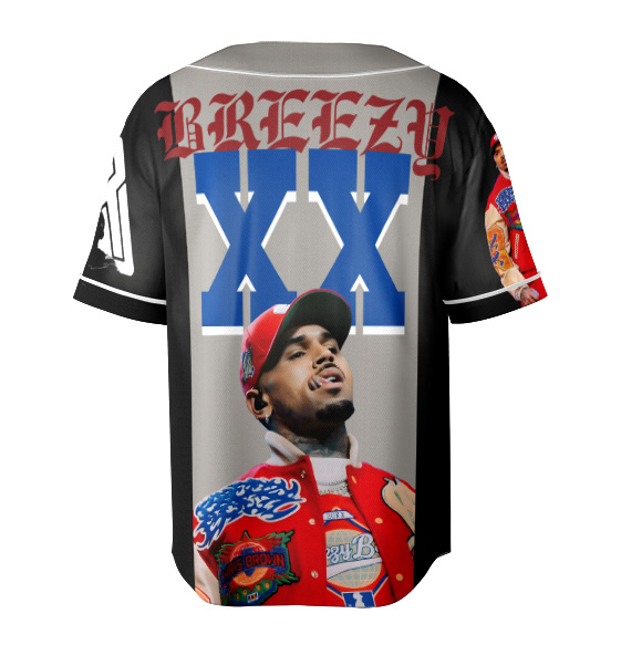 Chris Brown Music Tour 2025 Baseball Jersey - Image 3