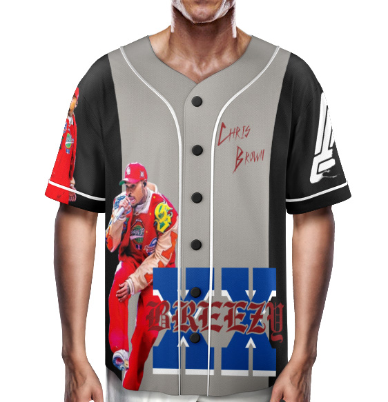 Chris Brown Music Tour 2025 Baseball Jersey - Image 2