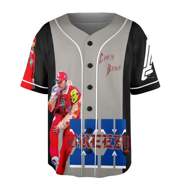 Chris Brown Music Tour 2025 Baseball Jersey - Image 5