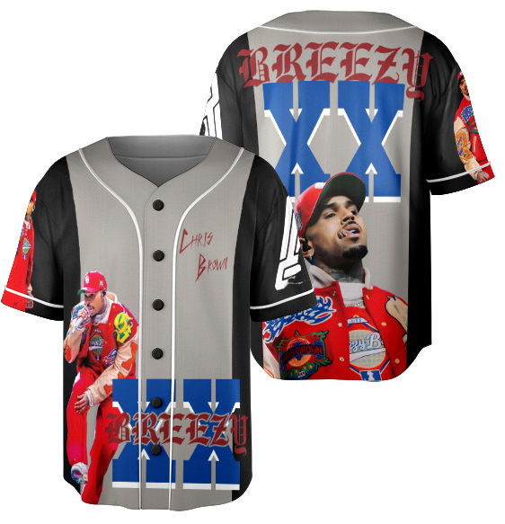 Chris Brown Music Tour 2025 Baseball Jersey - Image 4