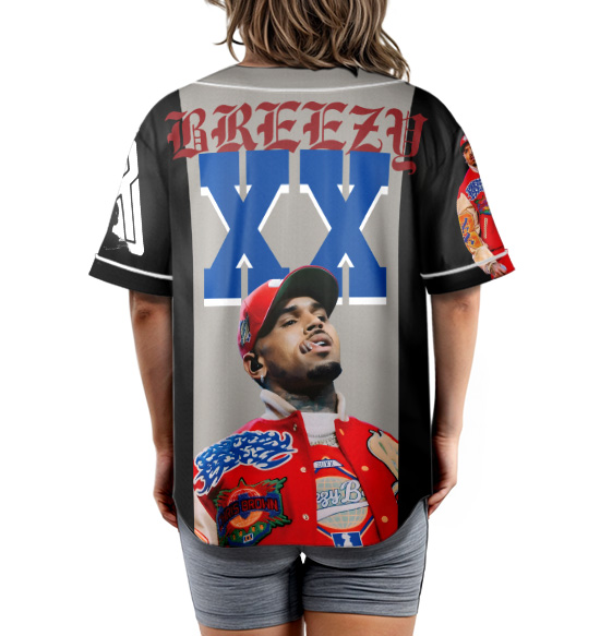Chris Brown Music Tour 2025 Baseball Jersey - Image 6