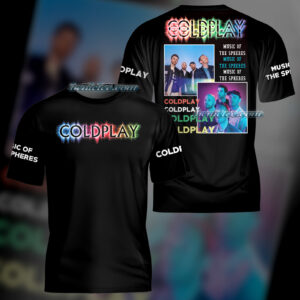 Music Of The Spheres 2025 Tour Coldplay Shirt 3D