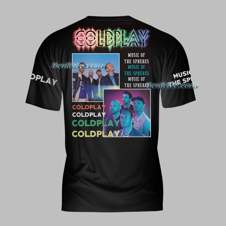 Alternative view of Music Of The Spheres 2025 Tour Coldplay Shirt 3D