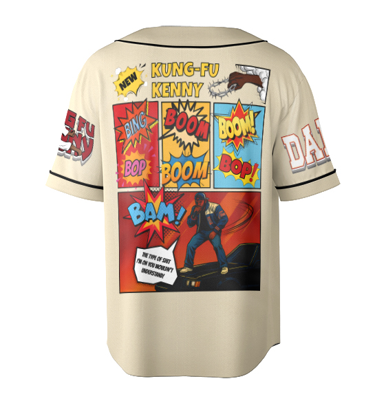 Kendrick Lamar Inspired Jersey, Kung Fu Kenny Tee,Bing Bop Boom Peekaboo Lyrics - Image 3
