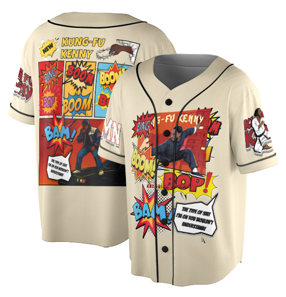 Kendrick Lamar Inspired Jersey, Kung Fu Kenny Tee,Bing Bop Boom Peekaboo Lyrics - Image 4