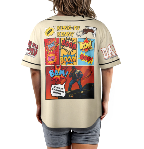 Kendrick Lamar Inspired Jersey, Kung Fu Kenny Tee,Bing Bop Boom Peekaboo Lyrics - Image 7