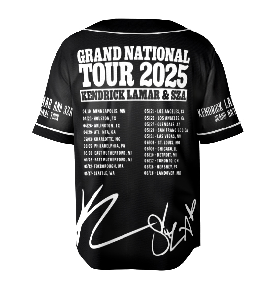 Kendrick Lamar Concert Jersey, SZA Grand National Tour Jersey, GNX Tour Jersey, Hip Hop Music, Kendrick Lamar & SZA Jersey - Image 4