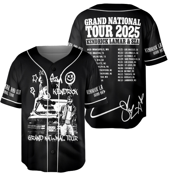 Kendrick Lamar Concert Jersey, SZA Grand National Tour Jersey, GNX Tour Jersey, Hip Hop Music, Kendrick Lamar & SZA Jersey - Image 5