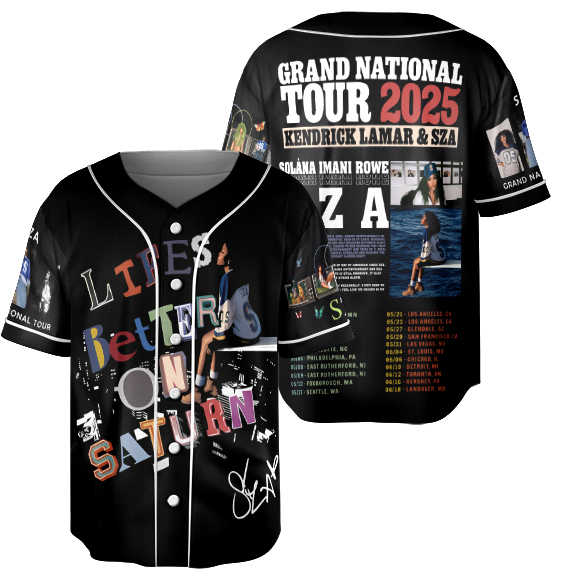 Retro SZA Concert Jersey, SZA Grand National Tour 2025 Jersey, SOS Music Graphic Tee Gift for R&B Fans - Image 2