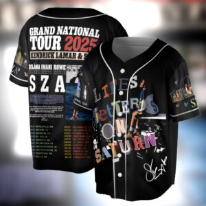 Retro SZA Concert Jersey, SZA Grand National Tour 2025 Jersey, SOS Music Graphic Tee Gift for R&B Fans