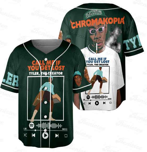 Call Me If You Get Lost Baseball Jersey, Vintage Tyler the Creator Jersey - Image 6
