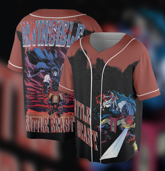 Battle Beast Invincible Jersey, Vintage Invincible TV Show Mark Jersey