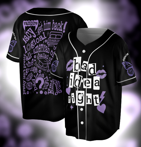 Olivia Rodrigo Bad Idea Right Jersey, Olivia Shirt
