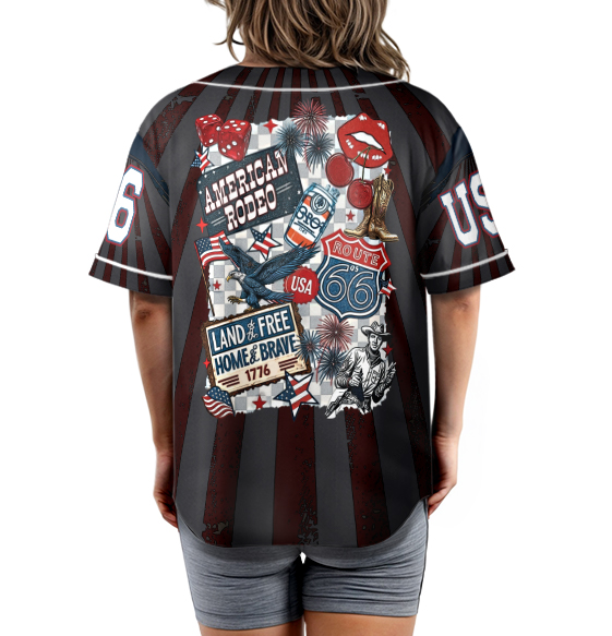 4th of July Sublimation, Cowboy Western Vintage Jersey, 4th Of July Jersey - Image 7