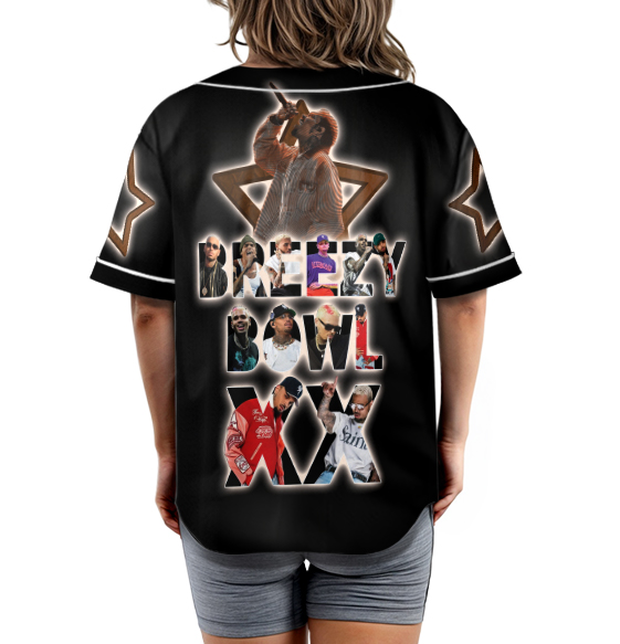 Chris Brown Breezy Bowl XX Tour 2 Sided Jersey, Chris Brown Album Jersey, Chris Brown Fan Gift - Image 2