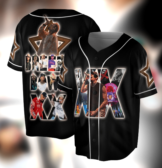 Chris Brown Breezy Bowl XX Tour 2 Sided Jersey, Chris Brown Album Jersey, Chris Brown Fan Gift