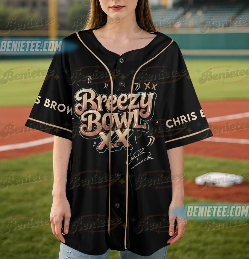 Chris Brown Tour Breezy Bowl XX V2 Vintage Jersey - Image 3