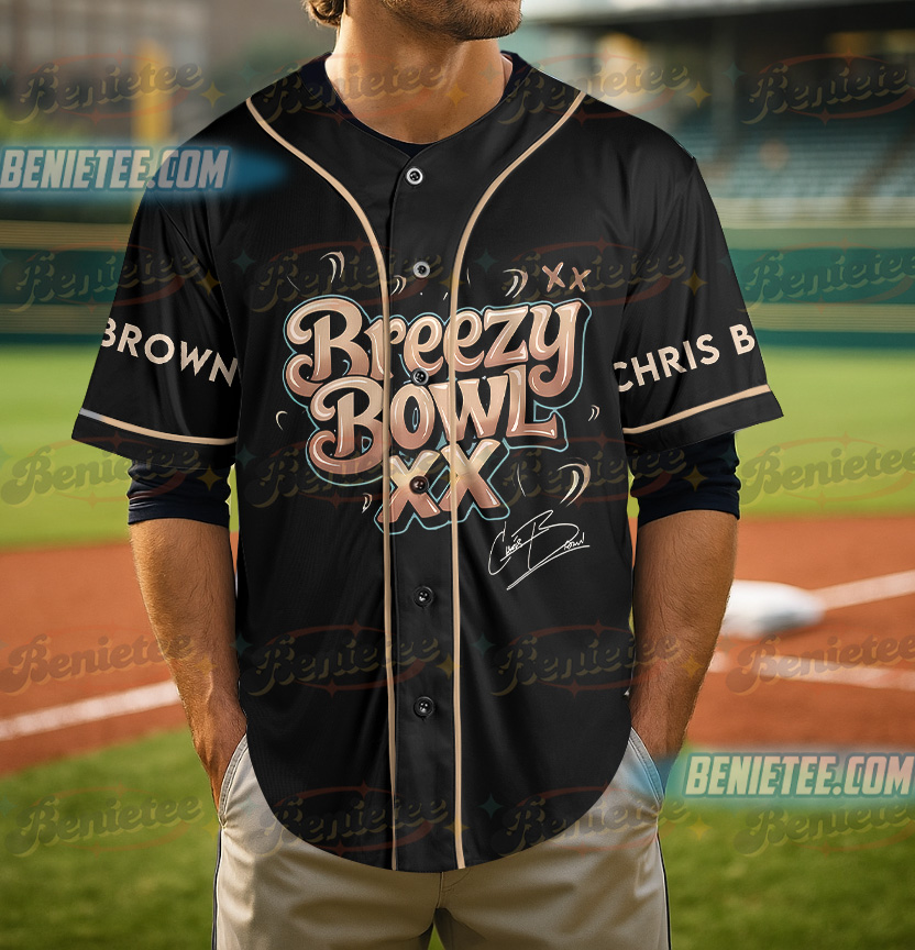 Chris Brown Tour Breezy Bowl XX V2 Vintage Jersey - Image 4