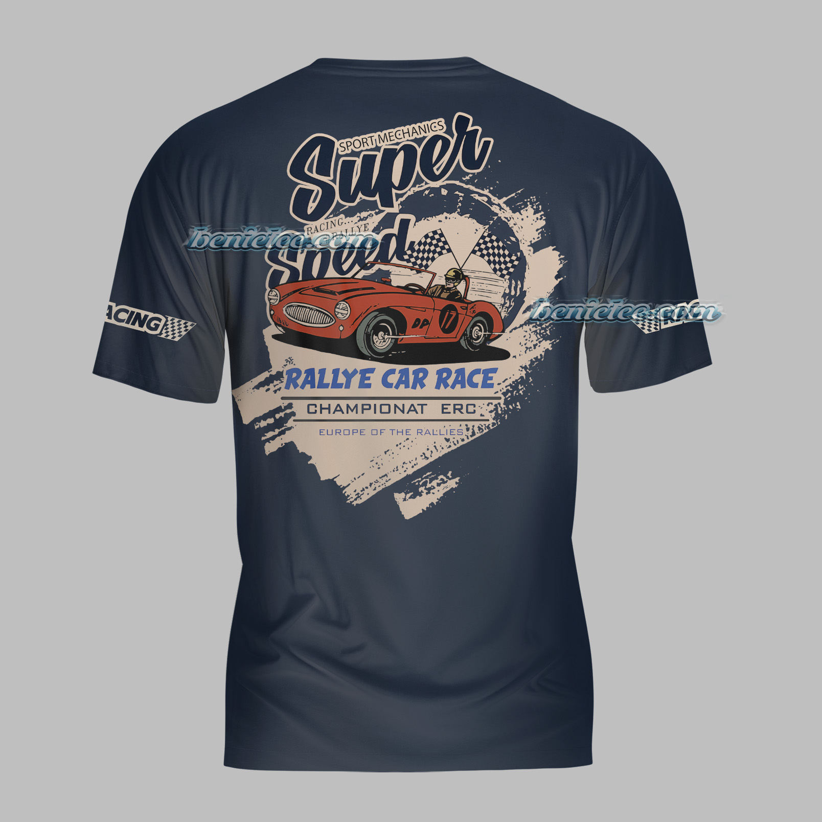 Retro NASCAR Racing Baseball Jersey - Image 3