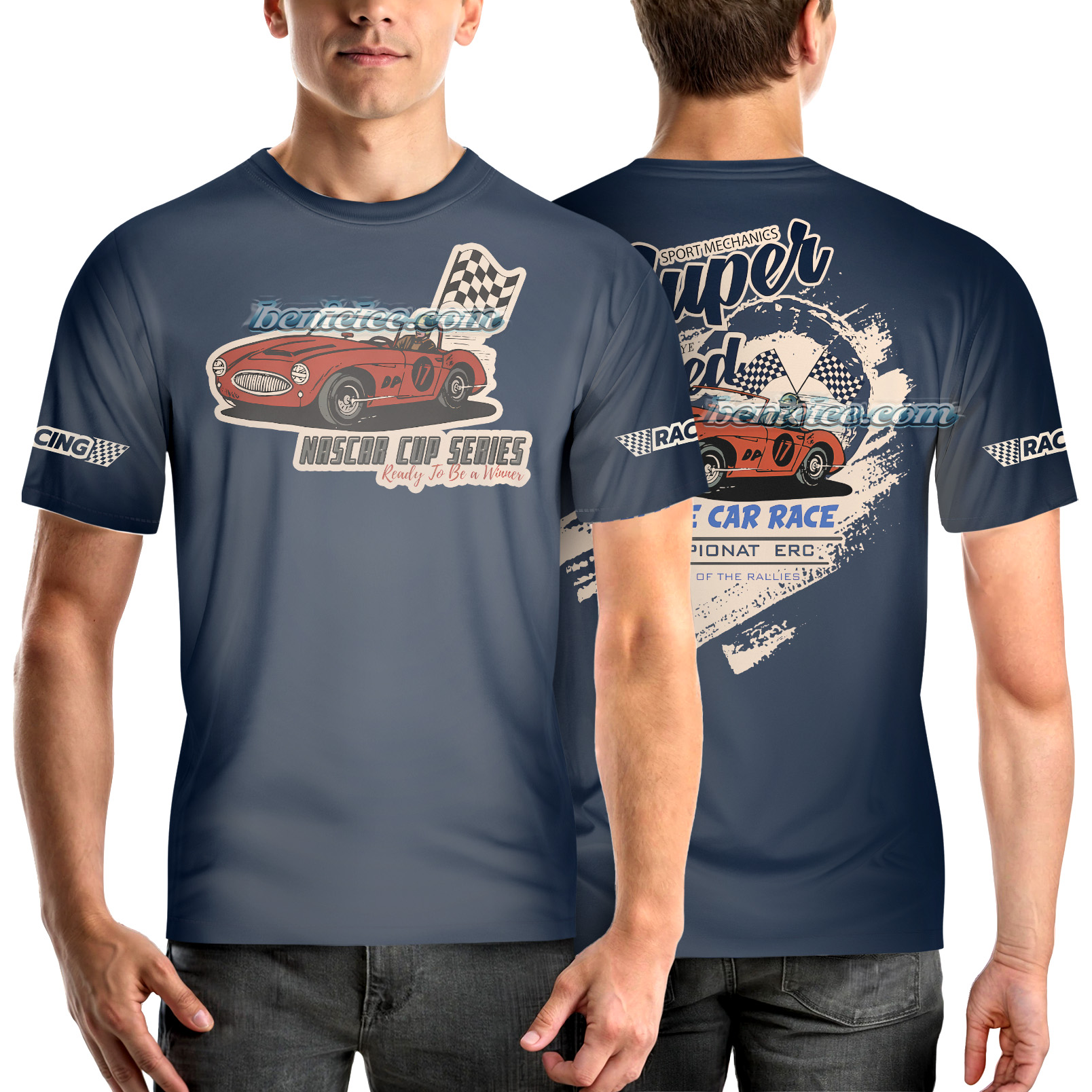 Retro NASCAR Racing Baseball Jersey - Image 4
