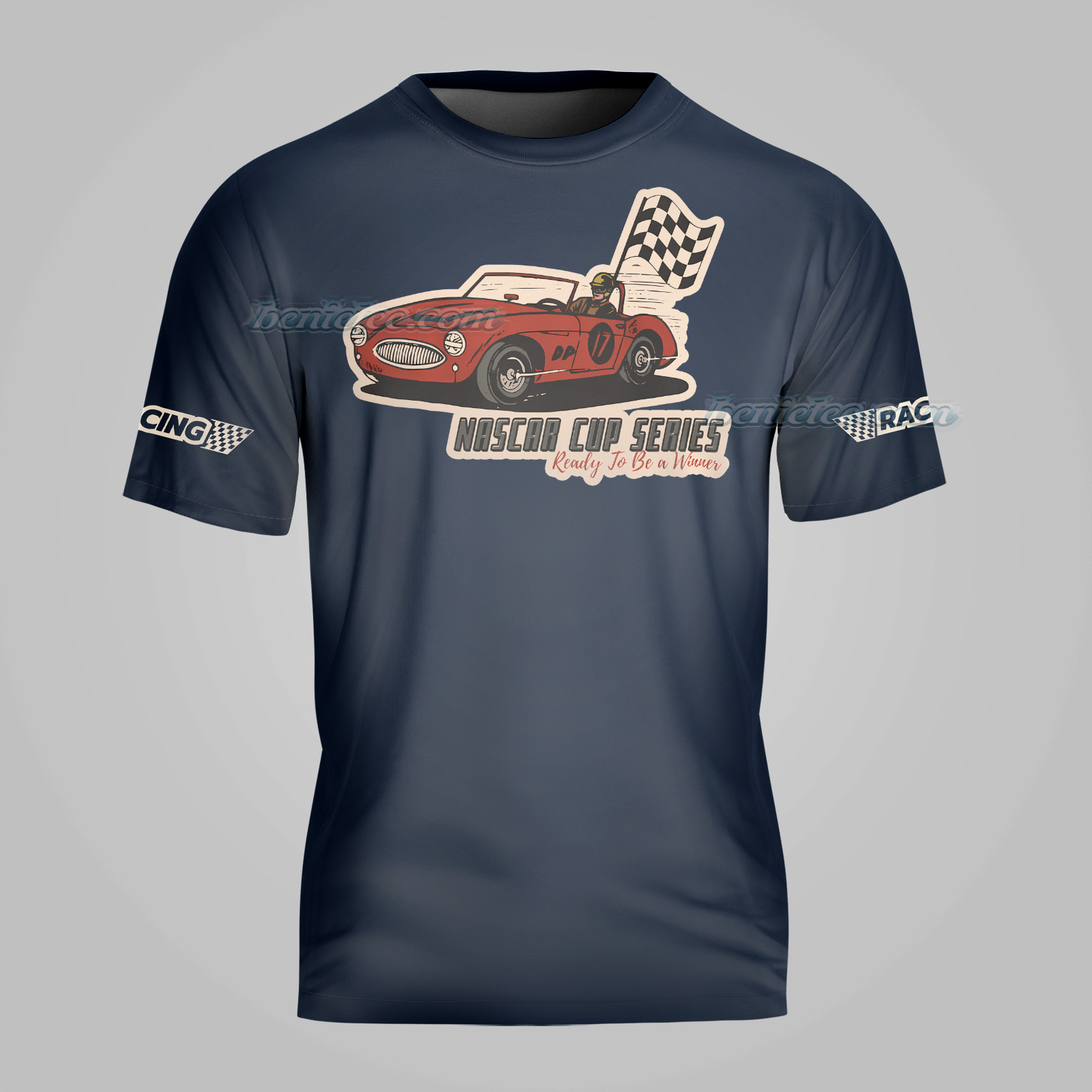 Retro NASCAR Racing Baseball Jersey - Image 2
