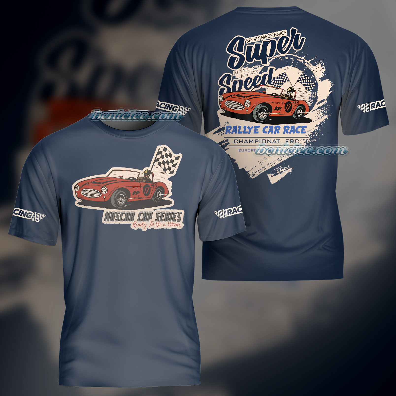 Retro NASCAR Racing Baseball Jersey