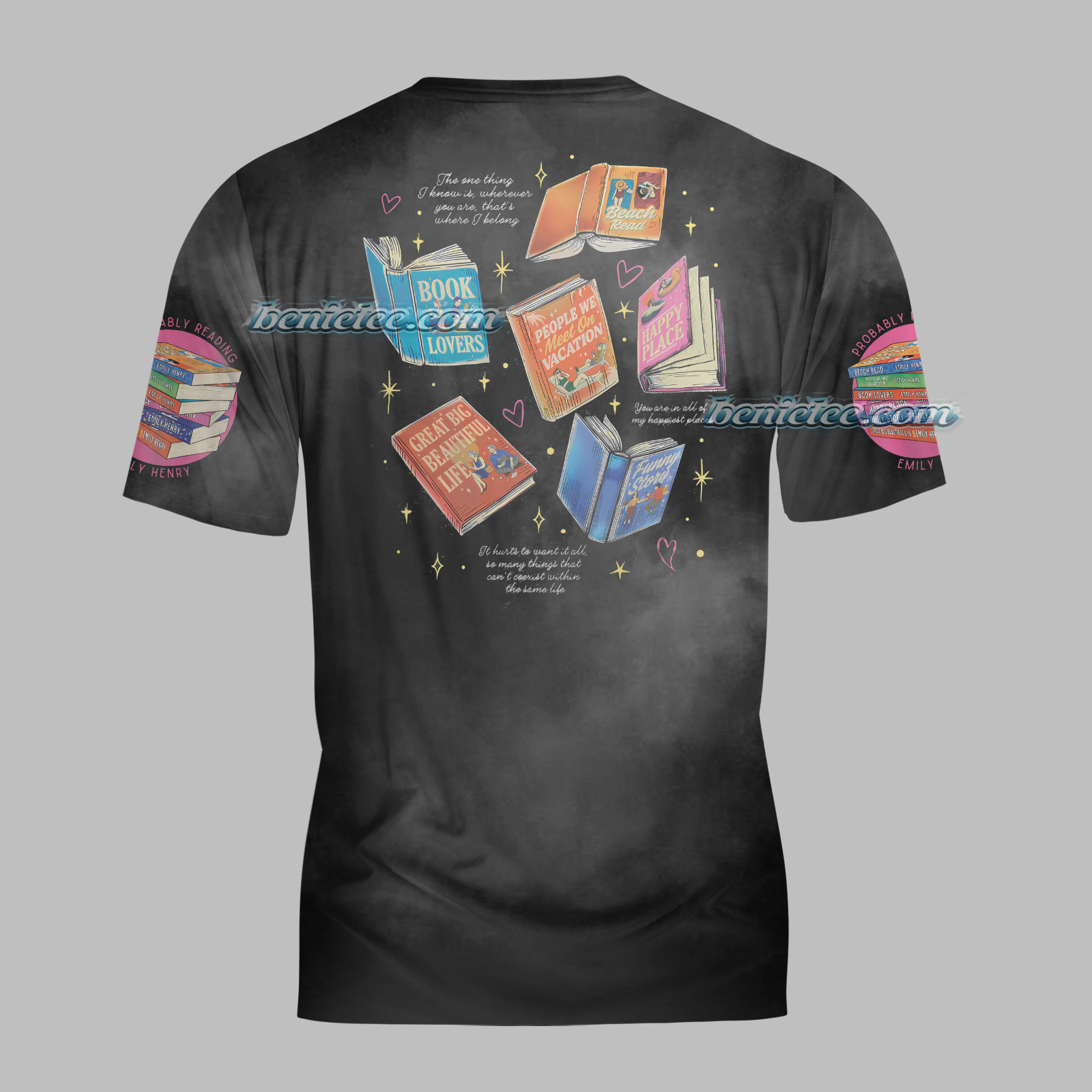 Vintage Emily Henry Books Stamp Jersey - Image 3