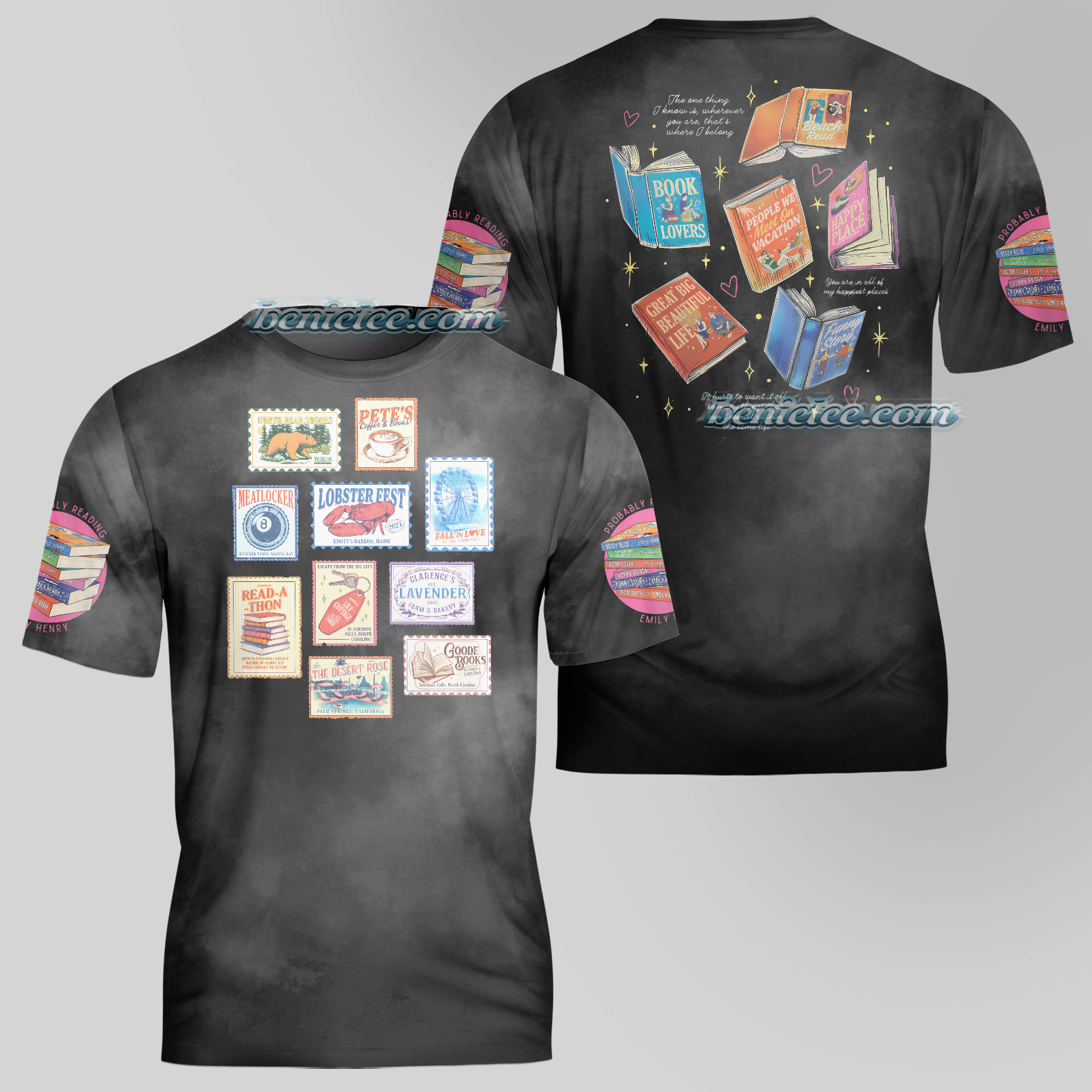 Vintage Emily Henry Books Stamp Jersey - Image 5