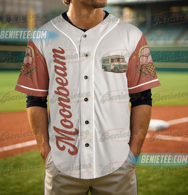 Alternative view of Moonbeam Ice Cream Baseball Jersey, America Concert Tour Jersey
