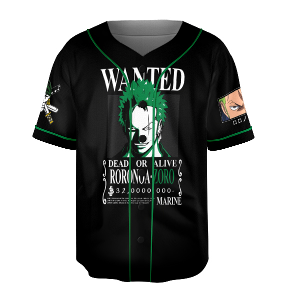 Roronoa Zoro One Piece Anime Jersey, Zoro Manga Shirt, Straw Hat Pirates - Image 3