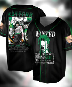 Roronoa Zoro One Piece Anime Jersey, Zoro Manga Shirt, Straw Hat Pirates