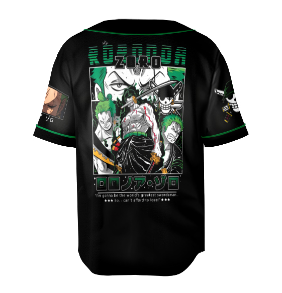 Roronoa Zoro One Piece Anime Jersey, Zoro Manga Shirt, Straw Hat Pirates - Image 5