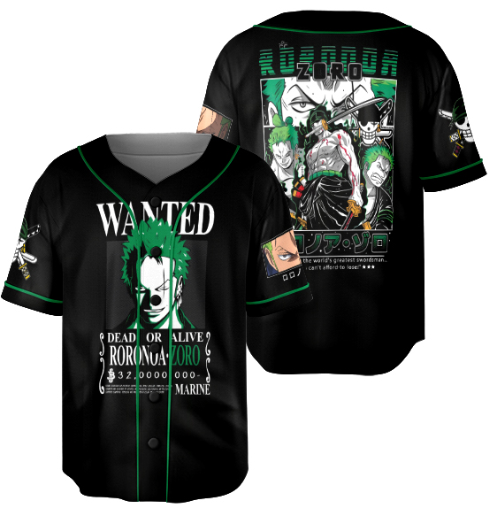 Roronoa Zoro One Piece Anime Jersey, Zoro Manga Shirt, Straw Hat Pirates - Image 6