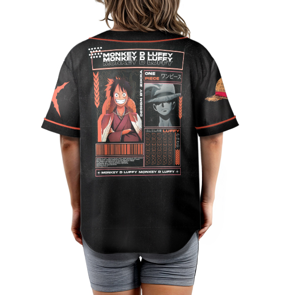 One Piece Jersey, Straw Hat Pirates Manga Jersey, Mera Mera no Mi Shirt - Image 6