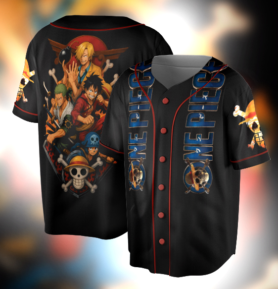 Luffy One Piece Manga Jersey, Anime One Piece Jersey