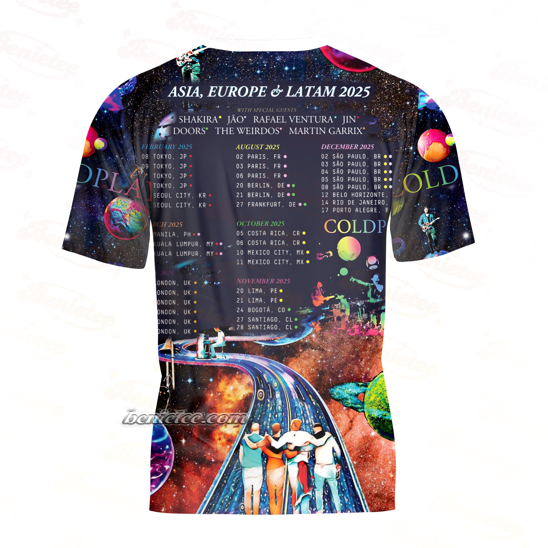 Vintage Coldplay T-Shirt 3D, Music of the Spheres Tour 2025 Shirt - Image 5