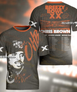 Chris Brown 11:11 Tour 2025 Shirt 3D, Chris Brown Breezy Bowl XX Tee