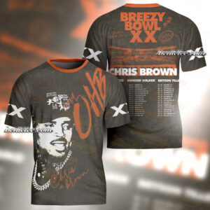 Chris Brown 11:11 Tour 2025 Shirt 3D, Chris Brown Breezy Bowl XX Tee