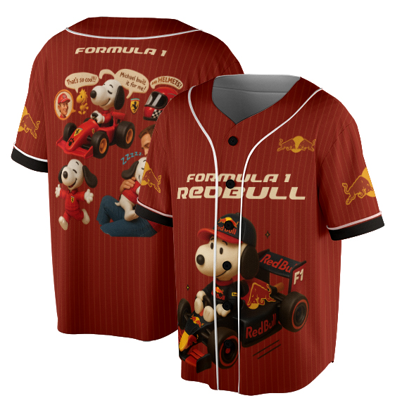 Red Bull Racing F1 Jersey, Snoopy Racing F1 Jersey - Image 4