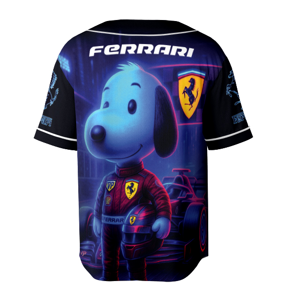 Snoopy in a Ferrari Formula 1 car Jersey - Image 5
