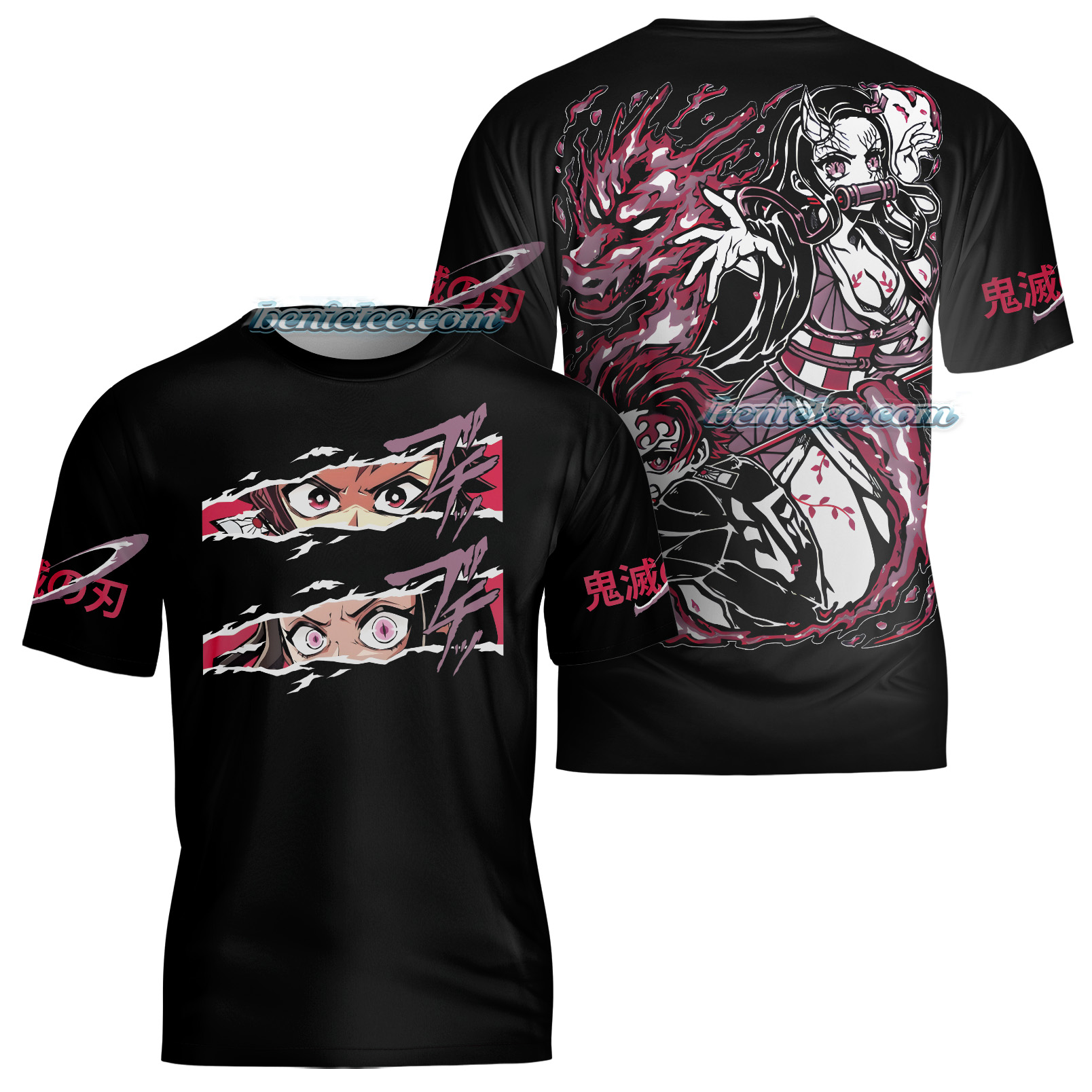 Kamado Nezuko Demon Slayer Tee 3D, Anime T-Shirt - Image 4