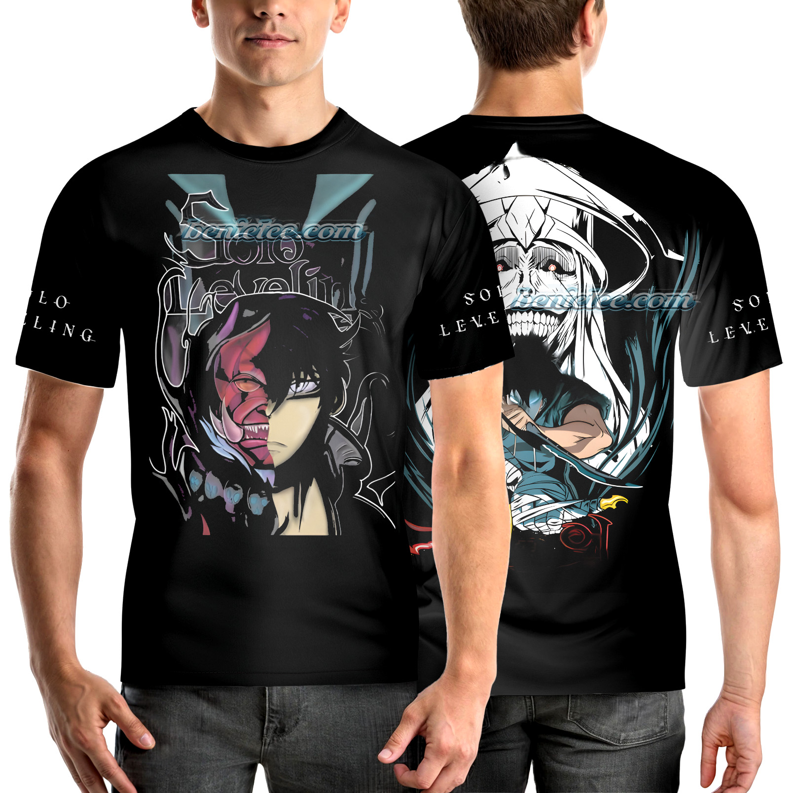 Solo Leveling T-Shirt 3D, Vintage Anime Hunter Tee - Image 3