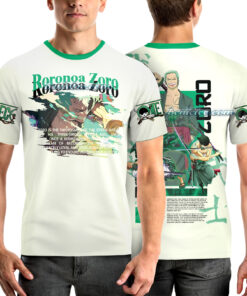 Alternative view of Zoro One Piece Anime Shirt 3D, Zoro Roronoa – Anime T-Shirt