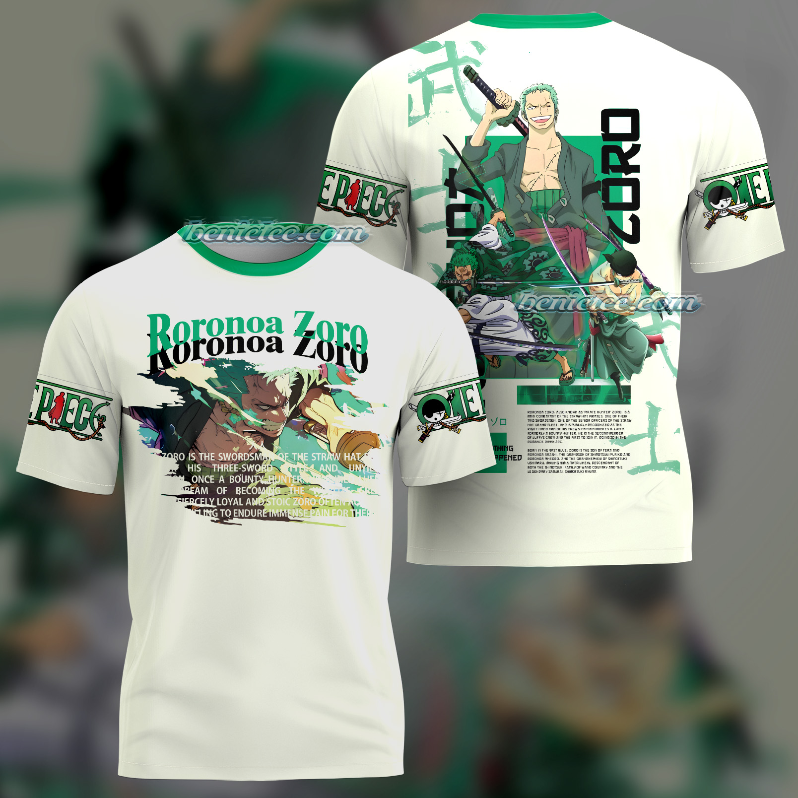 Zoro One Piece Anime Shirt 3D, Zoro Roronoa – Anime T-Shirt