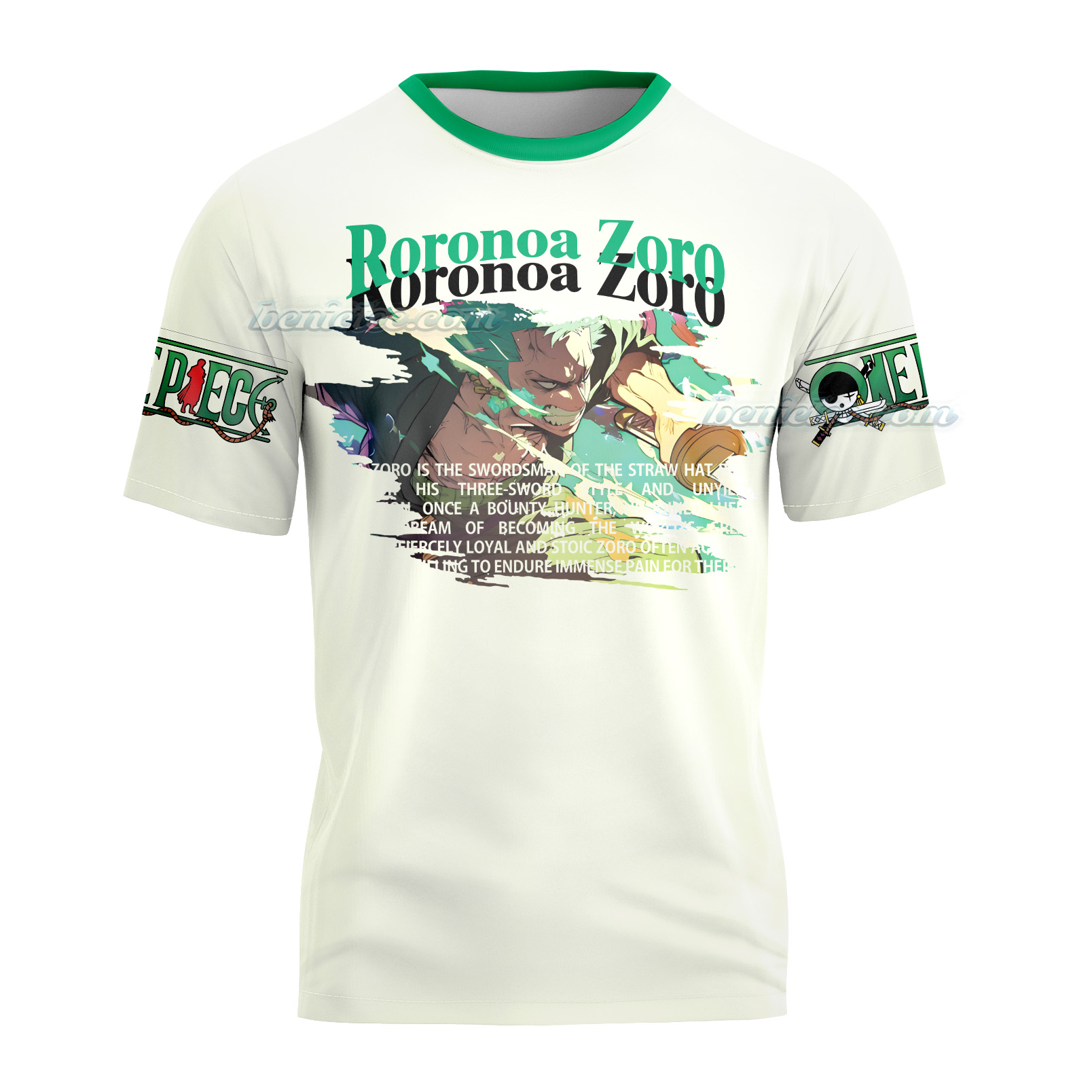 Zoro One Piece Anime Shirt 3D, Zoro Roronoa – Anime T-Shirt - Image 5
