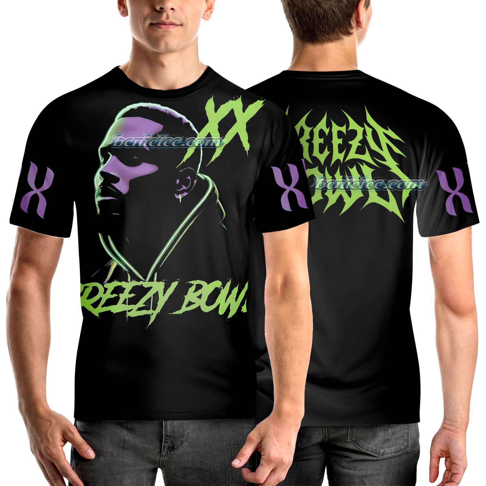 Chris Brown Shirt 3D, Breezy Bowl XX Tour Shirt - Image 2