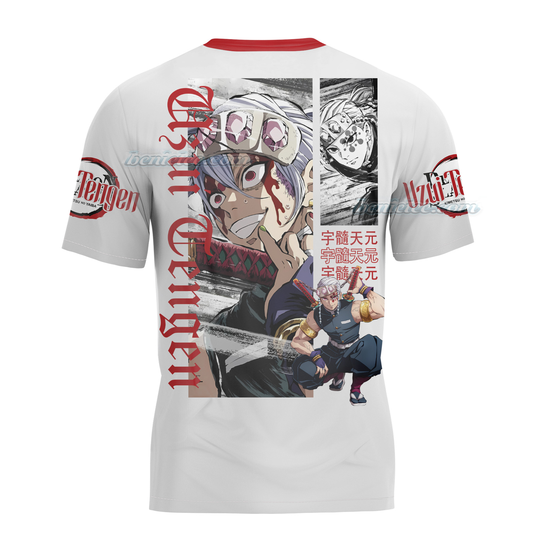 Demon Kokushibo Anime T-shirt 3D, Anime Manga Shirt - Image 4