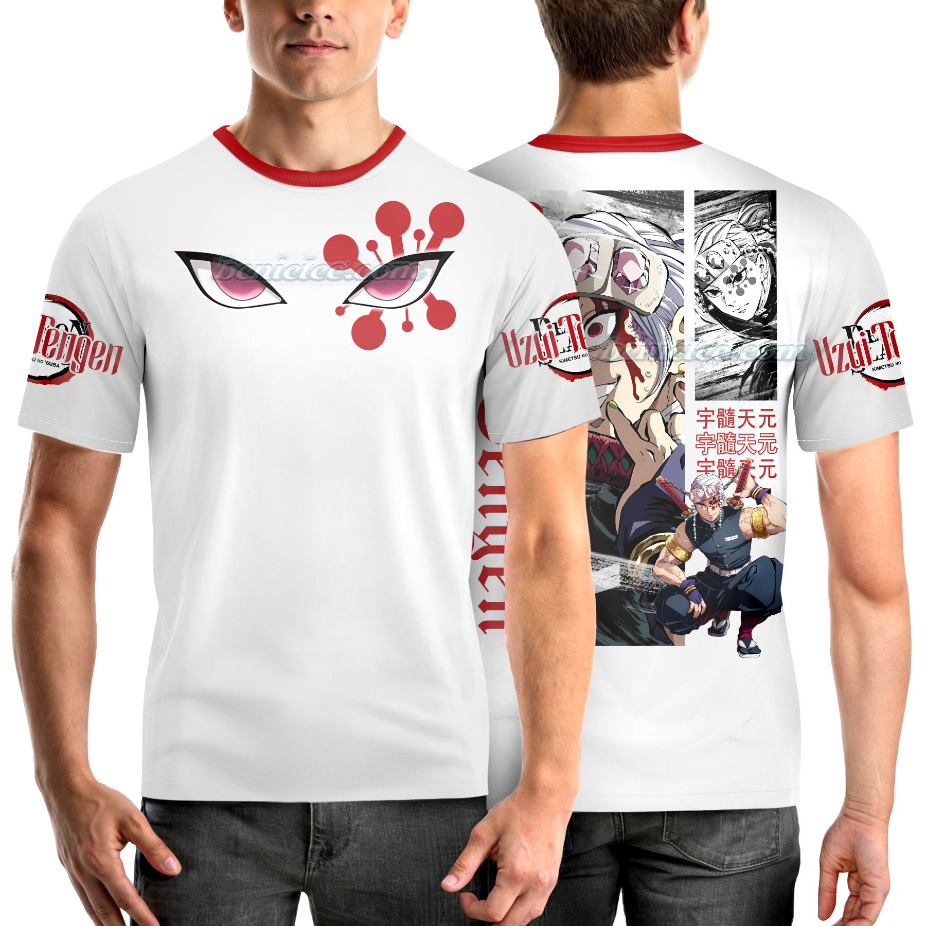 Demon Kokushibo Anime T-shirt 3D, Anime Manga Shirt - Image 5